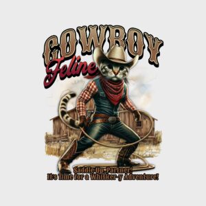 Cowboy Feline Rodeo Cat design