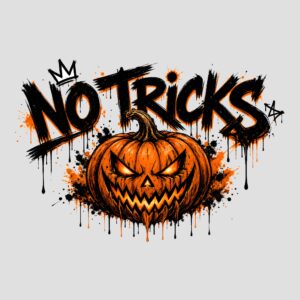 No Tricks Graffiti Pumpkin