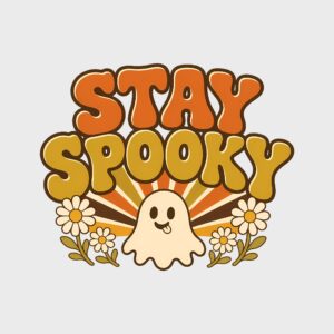 Stay Spooky Groovy Ghost design